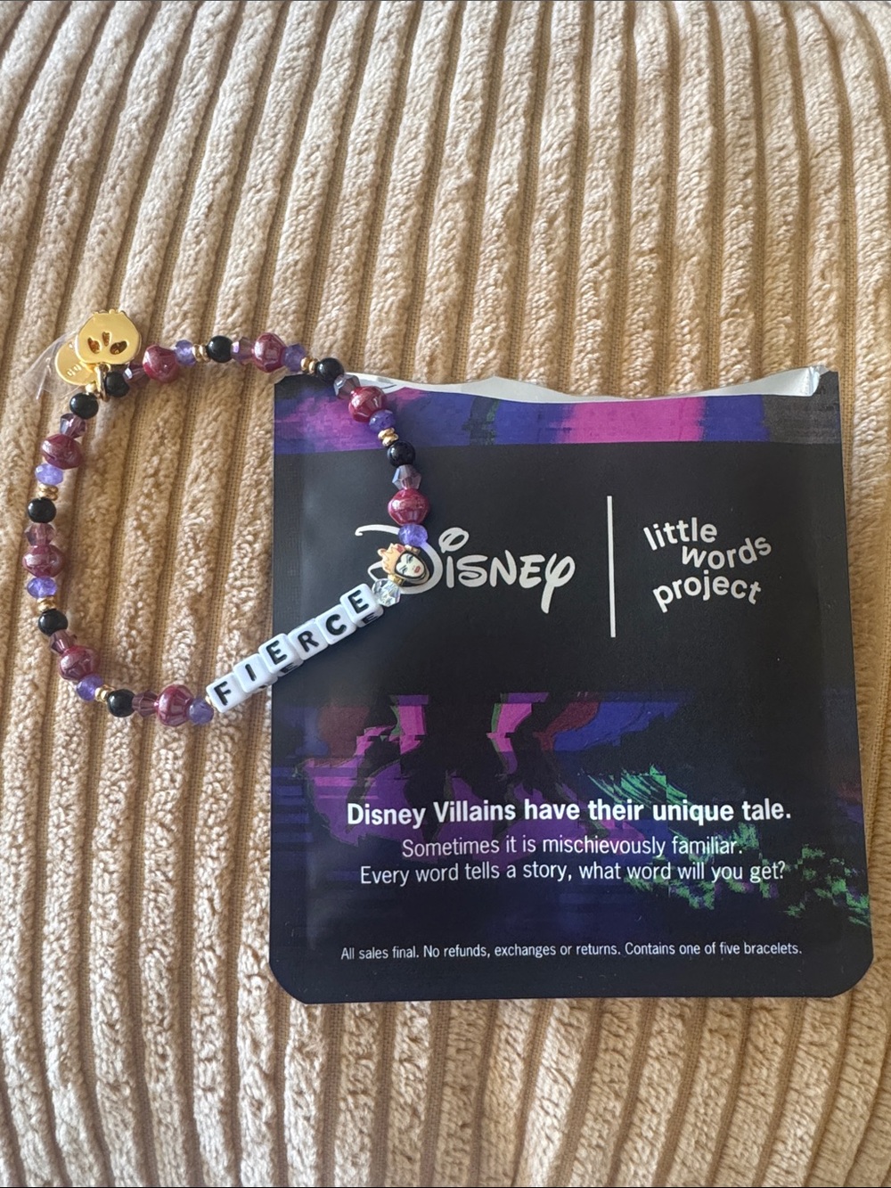 Disney Little Words Project mystery villains bracelet- EVIL QUEEN